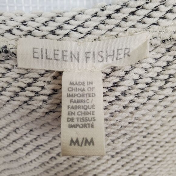 Eileen Fisher M Dress Sweater Organic Cotton Knit Pockets Shift Casual Chic - Picture 3 of 7